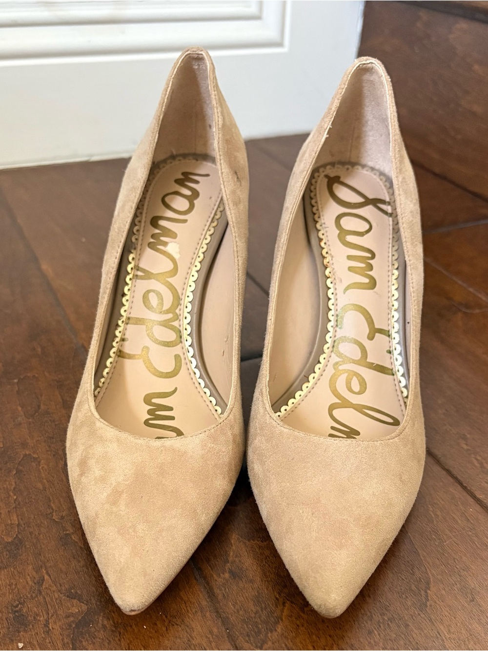 Sam Edelman Beige Suede Stiletto Size 6.5